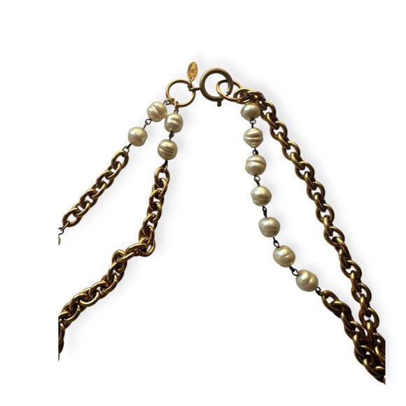 Vintage Chanel 1980s Double-Strand Faux Pearl Necklace 36”–CC Logo Clasp, box - Picture 5 of 15